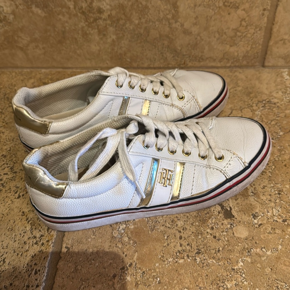 Tommy Hilfiger Women Sneakers leather white size 5.5